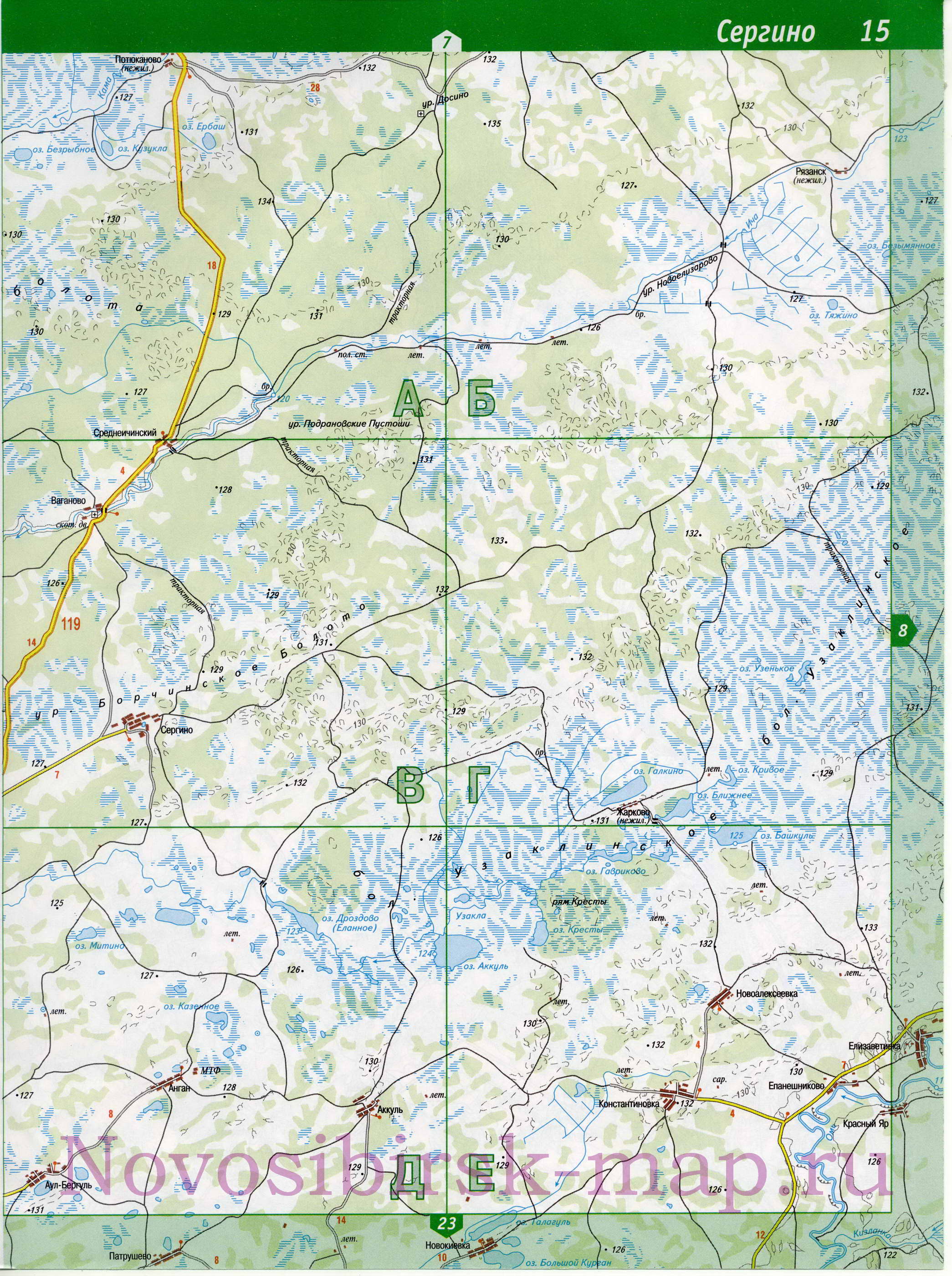 Карта Куйбышевского района. Подробная карта - Куйбышевский район Новосибирской области , C0 - 